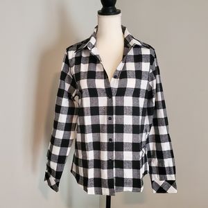 NEW Flannel Cotton Button Down Plaid Shirt
